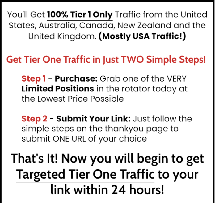 Review Of T1 Traffic Tap: 100% Tier 1 Traffic Daily - The Ultimate Boost